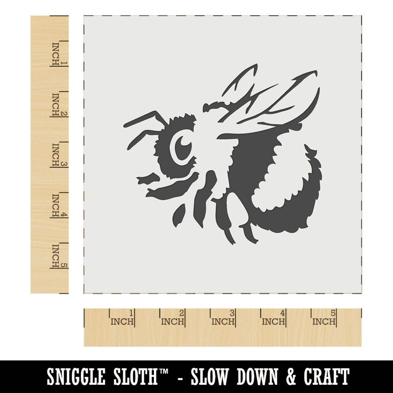 Cute Chubby Bumblebee Bee Insect Wall Cookie DIY Craft Reusable Stencil